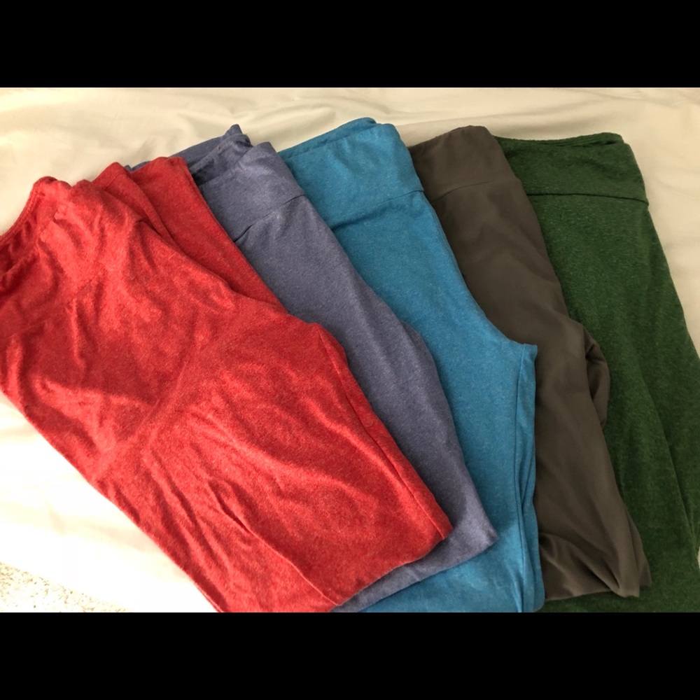 5 pairs of Lularoe leggings OZ 3 NWOT, 2 EUC